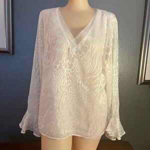 White House Black Market Elegant Cream Blouse